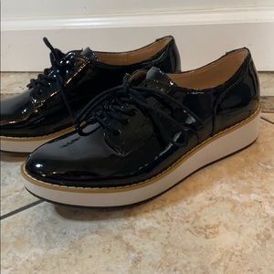 Steve madden black platform oxfords